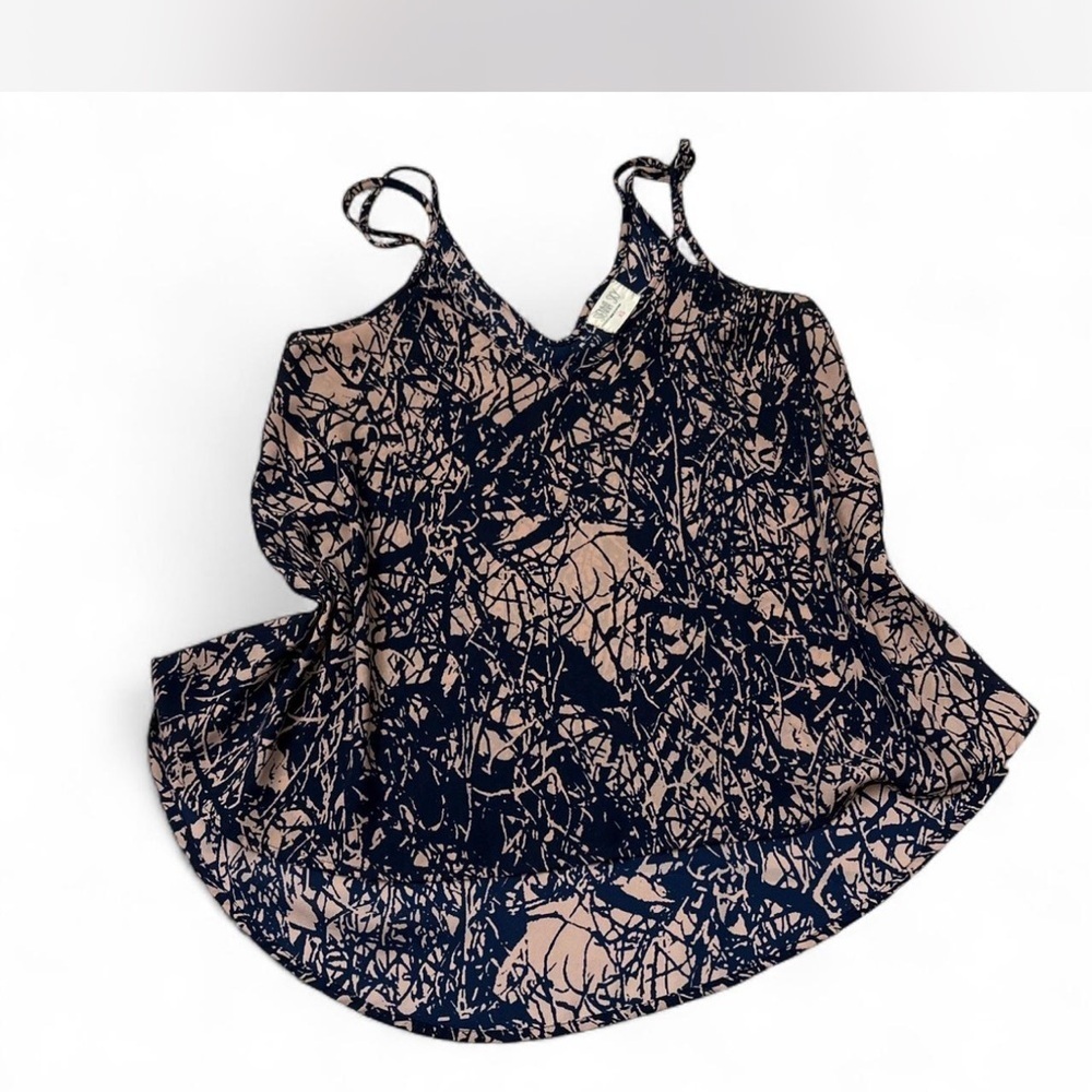 Sienna Sky Boho Festival Women Cami Tank Top Pink Blue Floral Abstrac Strappy XS